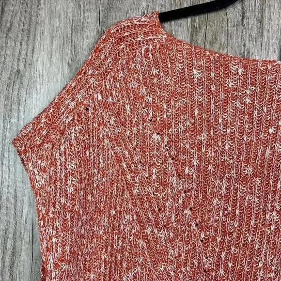 Anthropologie Pilcro Sweater Sleeveless Dropped Shoulder V Neck Back Sz S - Picture 4 of 11